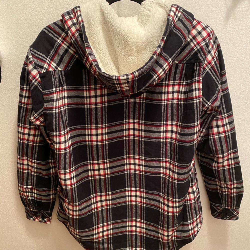FLANNEL SHERPA LINED HOODY FOR WOMEN - BRAND NEW